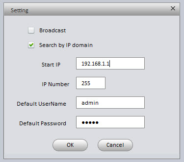 fill setting window as follows with router ip as start ip