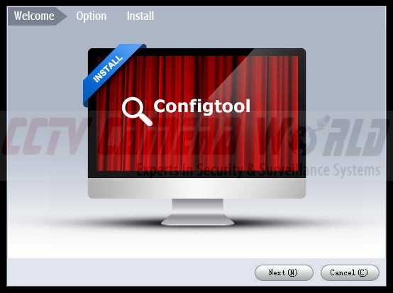 config tool welcome screen