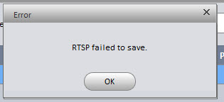 RTSP Error