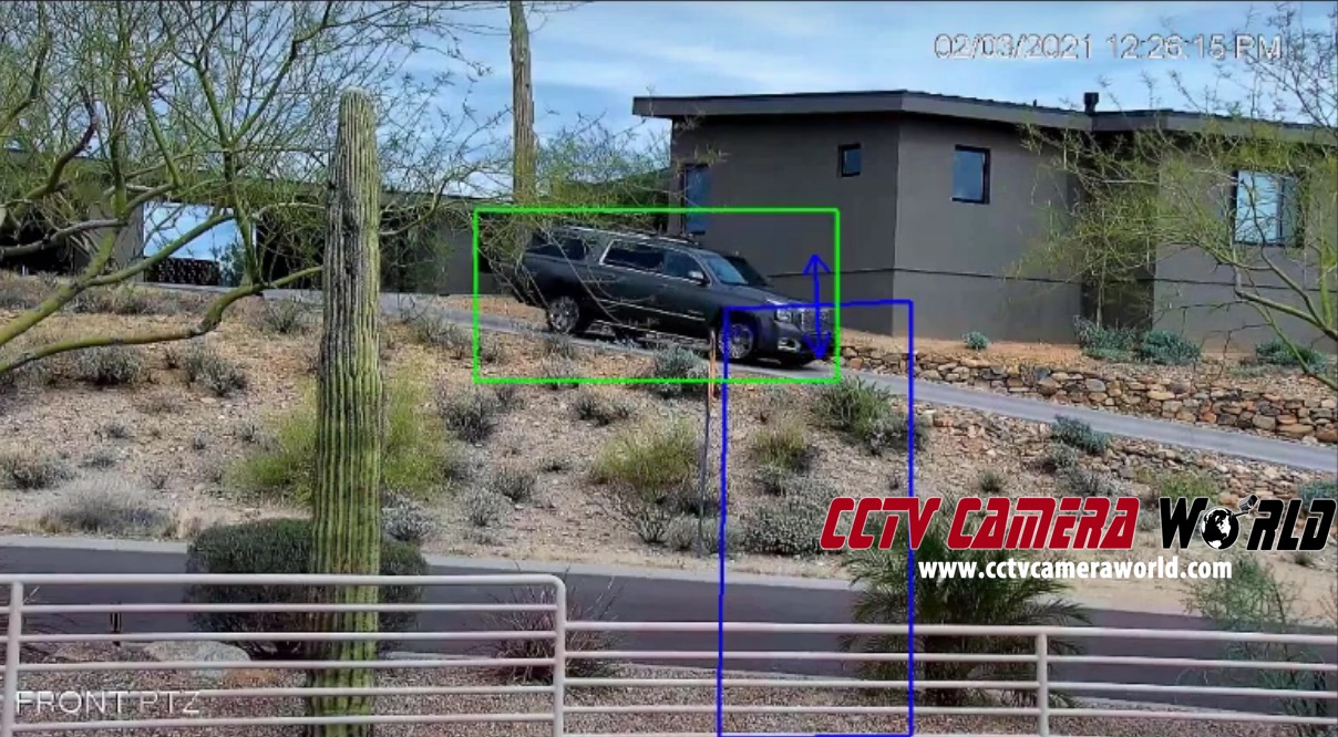 Smart Motion Detection on security camera sensing vehicle moving