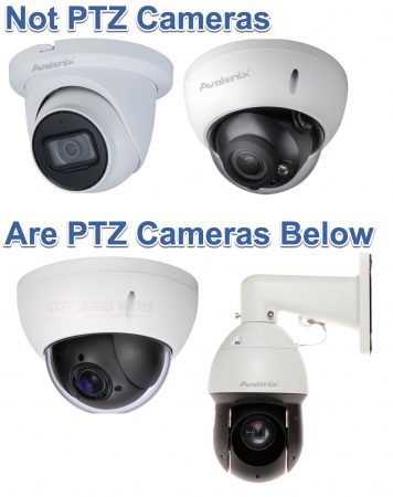 Comparison of which cameras are PTZ and which are not