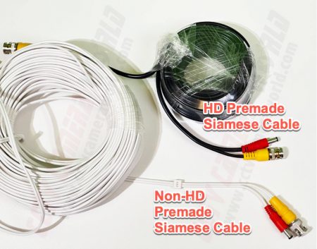difference between hd premade and non-hd premade siamese cable