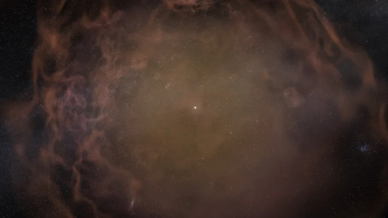 Nebula or supernova remnant captured by NASA
