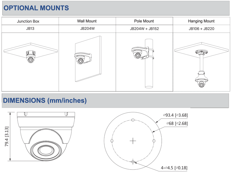 Optional mounts and brackets