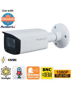 Long Range Night Vision 1080P Analog Security Camera Bullet, 5X Zoom