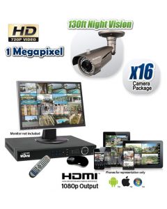 16 Camera HD CVI System with Night Vision