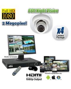 2 Megapixel 4 Dome Camera HDCVI System