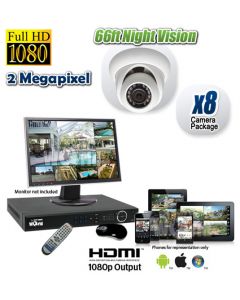 2 Megapixel 8 Dome Camera HDCVI System