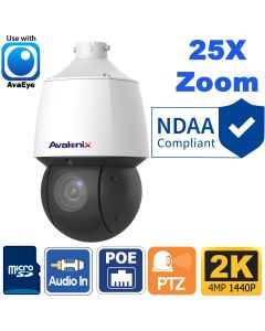 2K 4MP 25X Starlight Network Pan Tilt Zoom Dome Camera, Auto Tracking