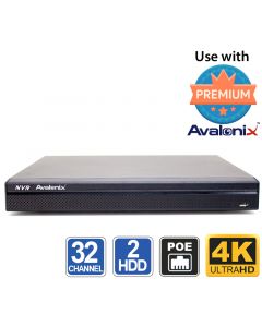 32 Channel 4K NVR, AI Analytics, H.265 with 16 PoE