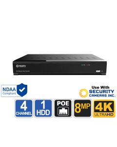 4 Channel PoE NVR, NDAA Compliant by Security Cameras Inc