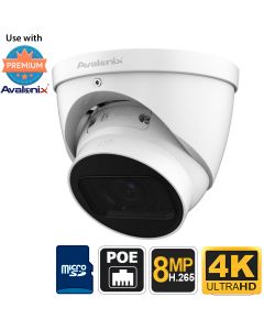 8MP 4K IP Turret Dome Camera, 4X Zoom