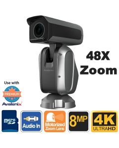 4K Super Long Range Night Vision PTZ IP Camera, 48X Zoom