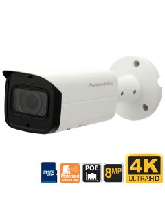 4K 8MP Motorized 4X Optical Zoom IP Camera, 200ft Night Vision, Outdoor
