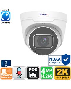 4MP 2K PoE Turret Camera with Motorized Zoom, Microphone, SC3H43FGZ