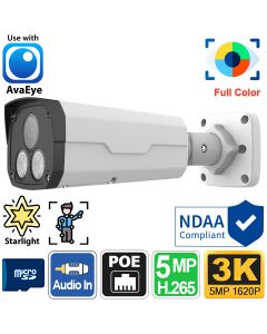ColorHunter 5MP Full Color Starlight PoE Bullet Camera, SC2055W
