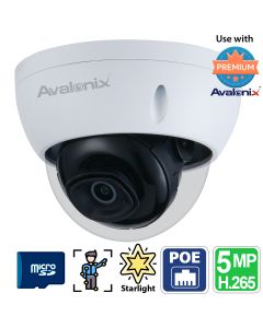 5MP Dome IP Camera with Smart AI, Night Vision, Mic, Avalonix Premium
