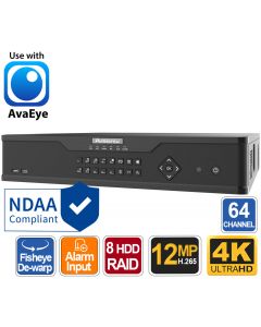 NDAA Compliant 64 Channel NVR with RAID, AvaEye