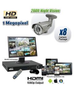 8 Camera HD-CVI Night Vision System