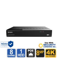 8 Channel PoE NVR, NDAA Compliant by Security Cameras Inc