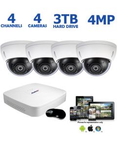 4-Channel 4MP IP Dome Camera System