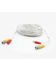 60ft Siamese Cable for Analog Cameras, White