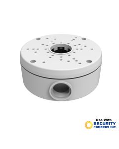 Junction Box for Motorized Lens Bullet and Dome Cameras, White