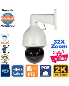 Outdoor 2K Auto Tracking PTZ Camera with AI, Smart Motion Detection