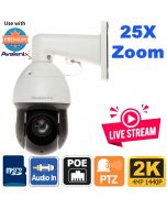 Outdoor 2K Night Vision PTZ with Live Streaming, Auto Tracking