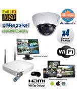Wireless Dome Security Camera System 1080P