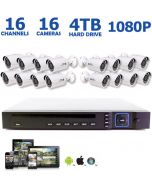 16 Channel HD NVR System, 16 1080P Outdoor Bullet Cameras