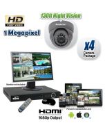 HD 4 Dome Camera Wired DVR System