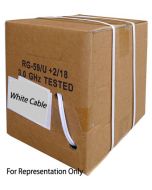 500ft Siamese Video Power Cable Roll, White