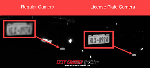 Regular Camera vs License Plate Camera at night