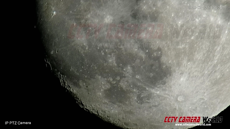Snaphot of actual footage cpatured by a 48X PTZ of the Lunar surface