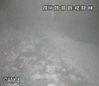 example of IR reflection in security camera video